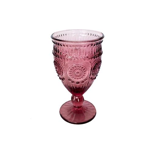 Plum Vintage Glass Goblet
