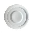 White Soft Scalloped 9" Plate