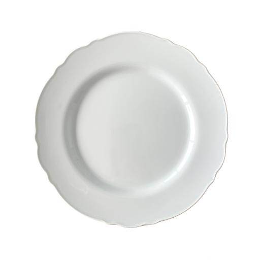 White Soft Scalloped 11" Plate