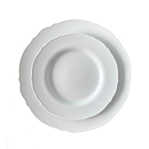 White Soft Scalloped Dinnerware Set