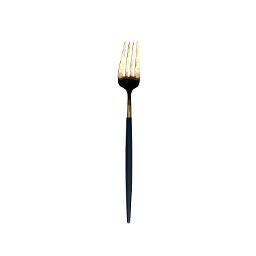 Lisbon Gold Black Handle Large Fork