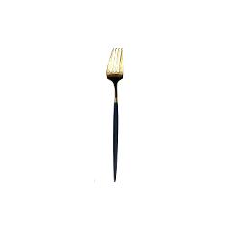 Lisbon Gold Black Handle Small Fork