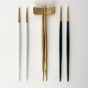 Lisbon Gold Black Handle Chopstick Set