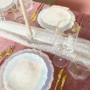 Gold Rim Gem Glassware Set