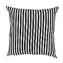 Black/White Striped Cushion