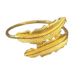 Gold Feather Napkin Ring