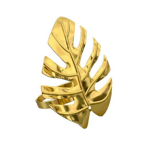 Gold Palm Leaf Napkin Ring