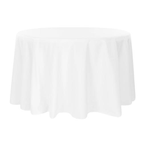120" - White Round Table Linen