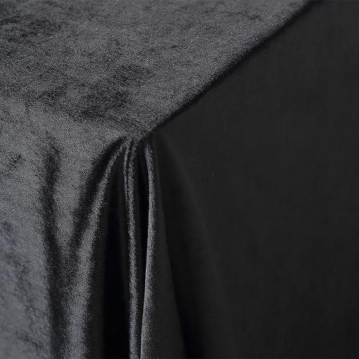 90"x156" - Black Rectangular Velvet Tablecloth