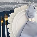 Navy Rectangular Velvet Tablecloth