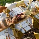 Gold Feather Napkin Ring