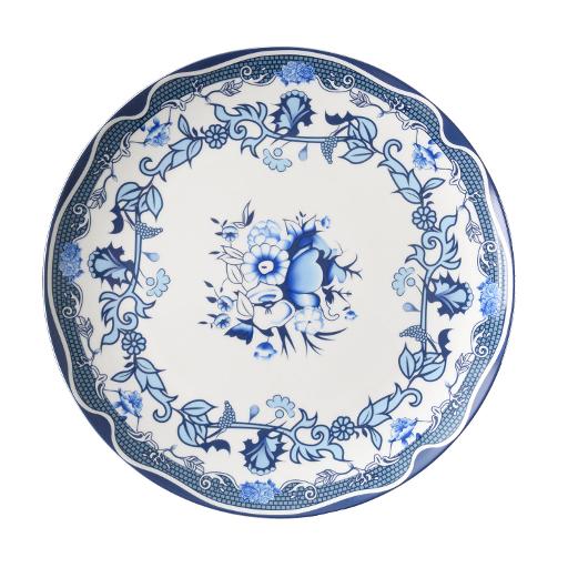 Blue Floral Bone China 12" Charger Plate