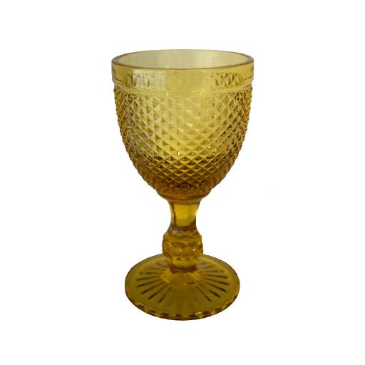 Amber Studded Glass Goblet