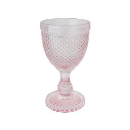 Pink Studded Glass Goblet