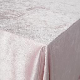 Blush Rectangular Velvet Tablecloth