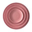 Pink High Rim Matte Dinnerware Set