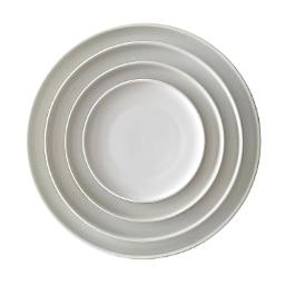 White High Rim Matte Dinnerware Set