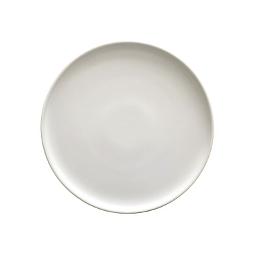 White High Rim Matte 10" Dinner Plate