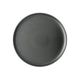 Black High Rim Matte 10" Dinner Plate