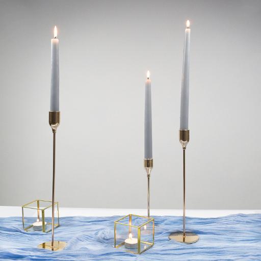 Gold Taper Candle Holder - 13.5 - Toronto Event Rentals - Nayos