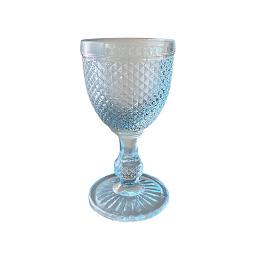 Blue Studded Glass Goblet
