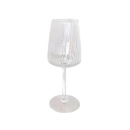 12 oz Ribbed Wine Glass