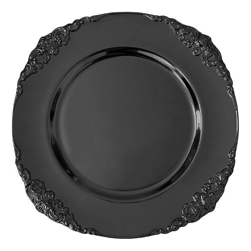 Vintage Black Charger Plate