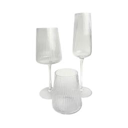 Ribbed Wine Glassware Set