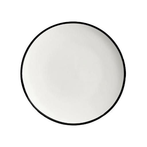 Black Rim Porcelain 10" Dinner Plate