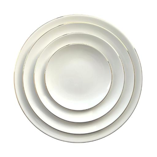 Gold Rim Porcelain Dinnerware Set