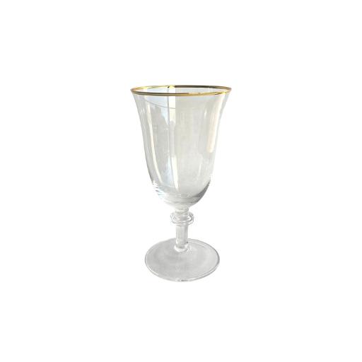 Gold Rim Regal Water Goblet