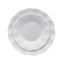 White Glass Petal Plateware Set