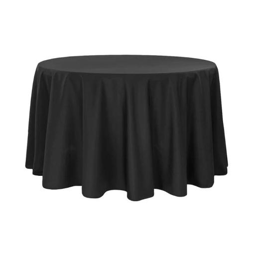 120" - Black Round Table Linen