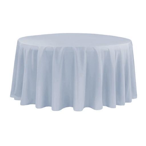 132" - Dusty Blue Round Table Linen