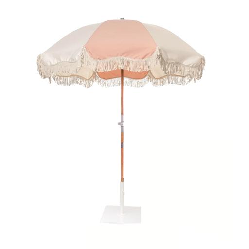 Pink/Cream Striped Umbrella