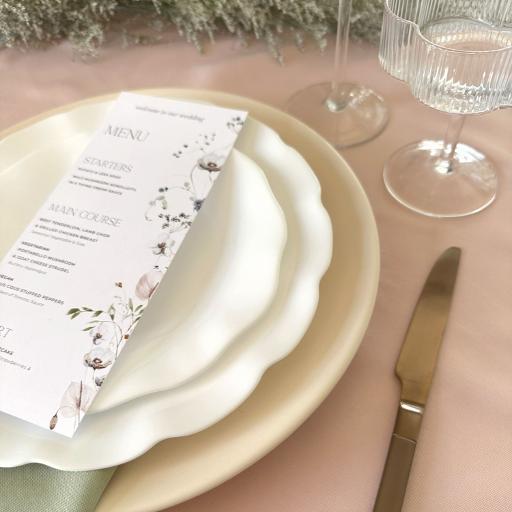 White Glass Petal Plateware Set - Toronto Event Rentals - Nayos