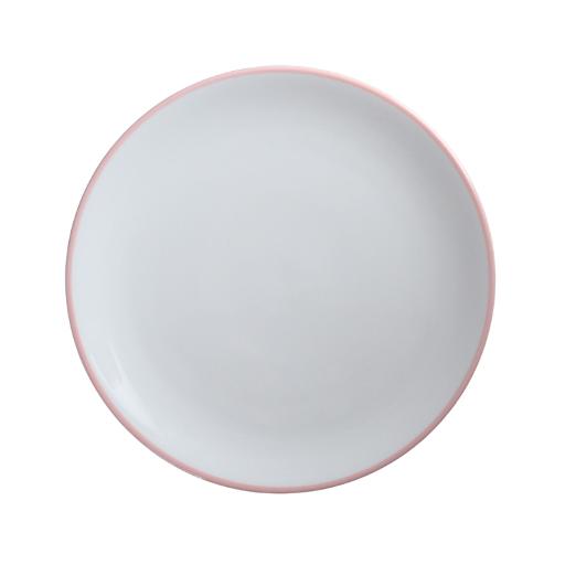 Pink Rim Porcelain 12" Charger Plate