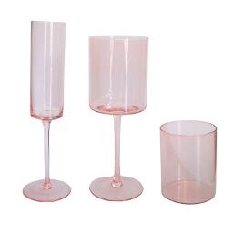 Modern Glassware Set - Pink
