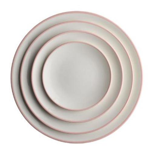 Pink Rim Porcelain Dinnerware Set