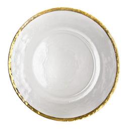 Gold Rimmed Glass Charger Plate