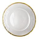 Gold Rimmed Hammered Glass Charger Plate