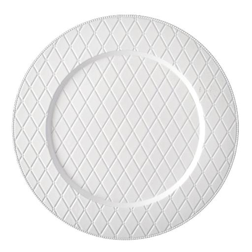 White Quilted Charger Plate