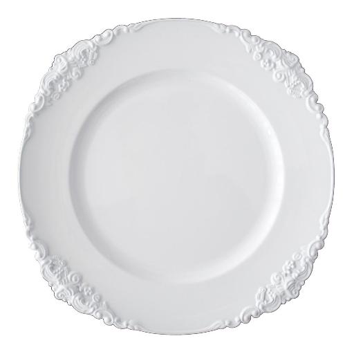 Vintage White Charger Plate