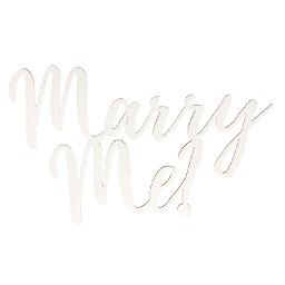 Marry Me White Acrylic Sign