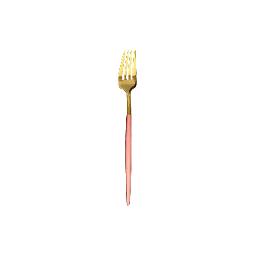 Lisbon Gold Pink Handle Small Fork