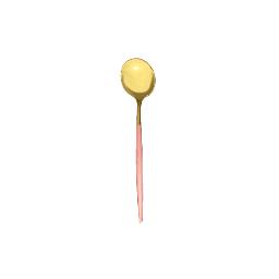 Lisbon Gold Pink Handle Small Spoon