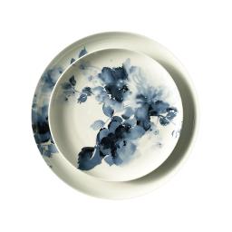 Blue Porcelain Rose Dinnerware Set